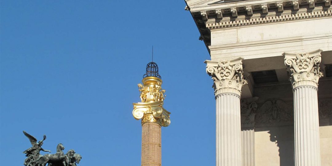 Vergoldung der Kamine des Wiener Parlaments